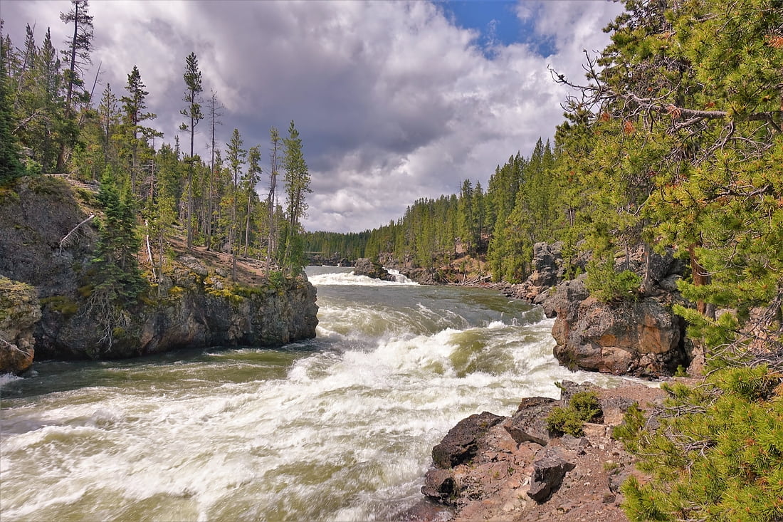 Un río en el Parque Nacional de Yellowstone