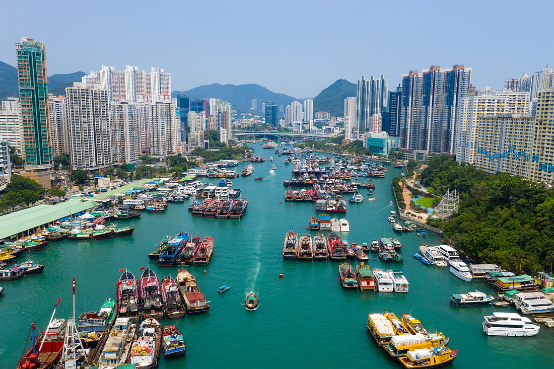 Pueblo flotante de Aberdeen, Hong Kong