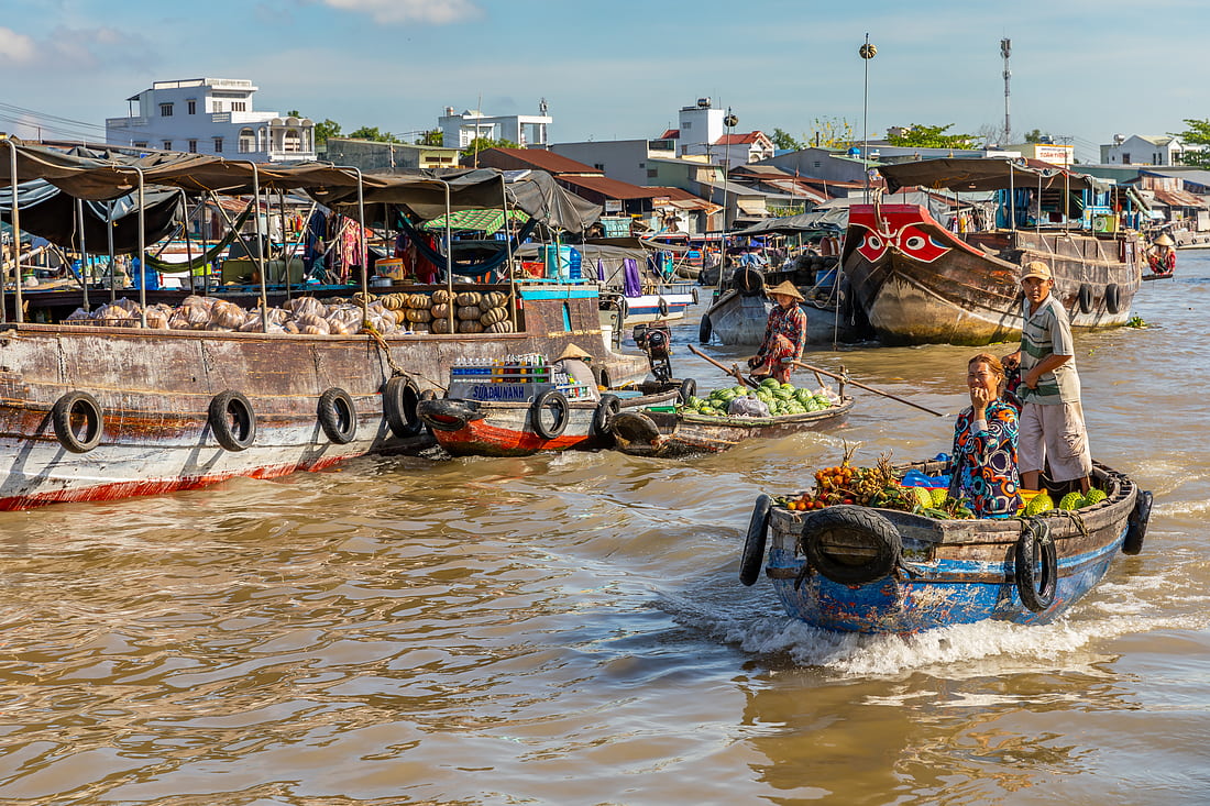 Schwimmender Markt von Cai Rang, Vietnam