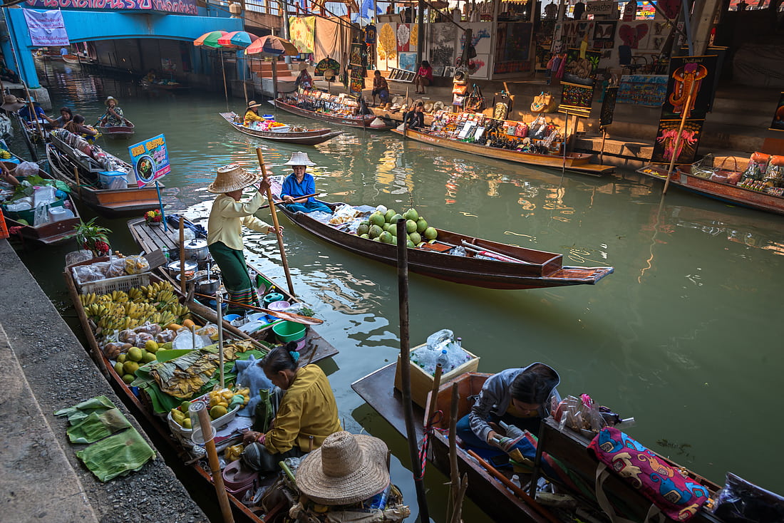 Marché flottant de Damnoen Saduak, Thaïlande