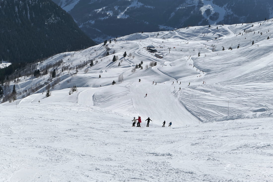 Pista de esquí en La Rosière, Francia