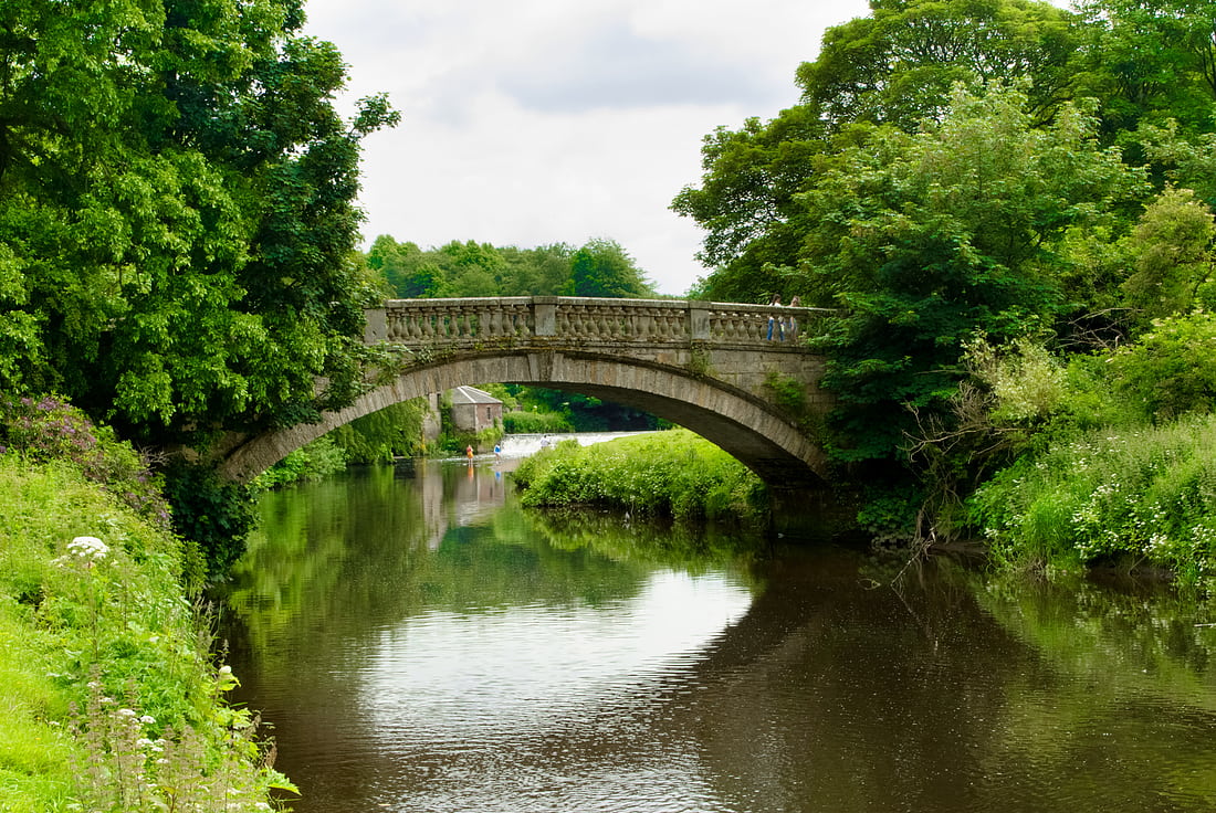 Stone bridge over the White Cart Water in Pollok Country Park