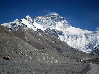 glacier du rongbuk reserve naturelle du qomolangma