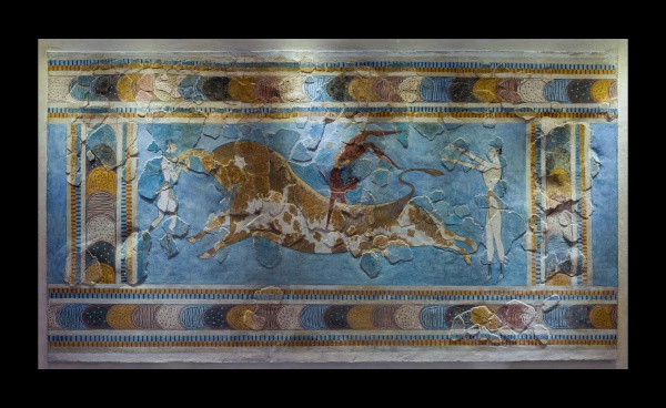 bull leaping fresco