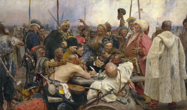 cosacos zaporogos escribiendo una carta al sultan