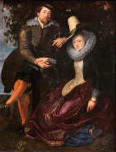 Autorretrato con su esposa Isabel Brant