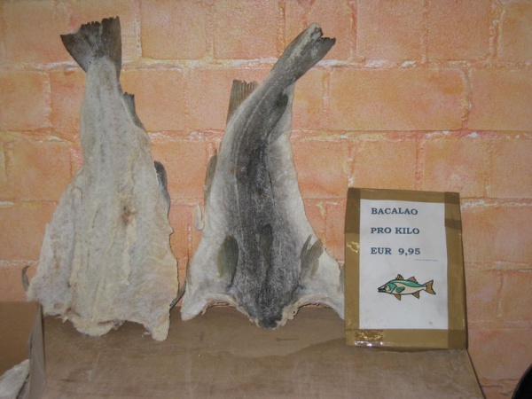 Dried and salted cod
