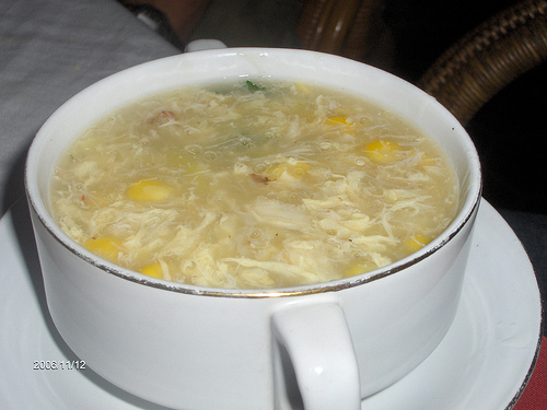 Corn crab soup