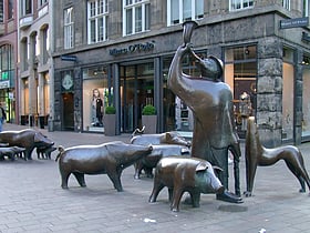 Schweinehirt und seine Herde