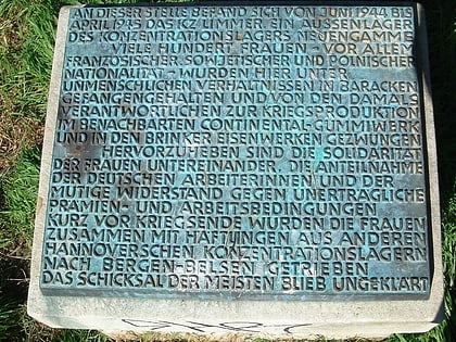 gedenktafel fur das ehemalige konzentrationslager limmer hanover