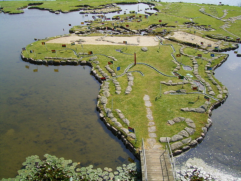 world map at lake klejtrup hobro