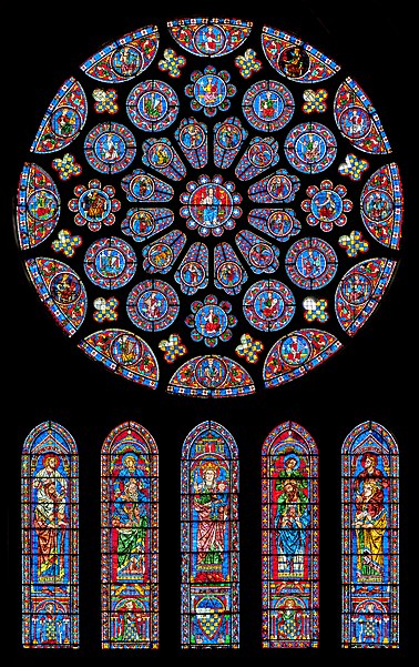 Stained glass windows of Chartres Cathedral