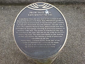 Priory Maze 2000 plaque