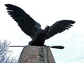 Sculpture of a Turul bird