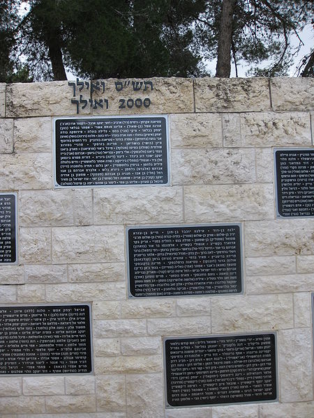 Gedenkstätte für die Opfer des Terrors in Israel