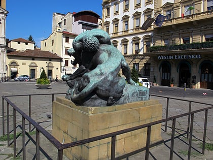 statue of hercules strangling the nemean lion florenz