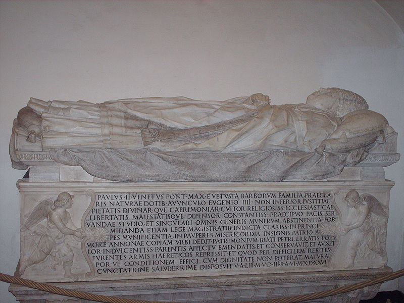 Papal tombs in old St. Peter's Basilica