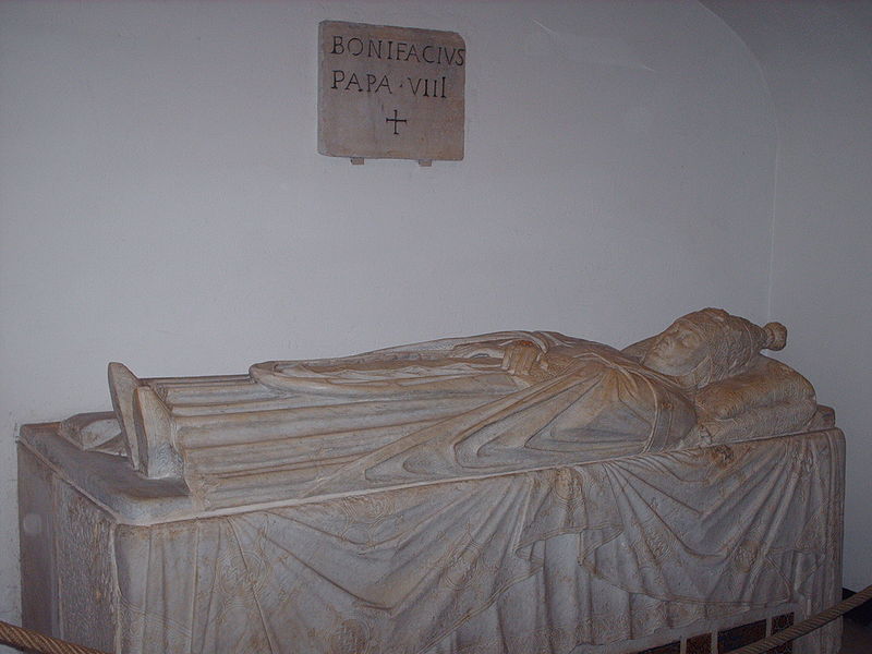 Papal tombs in old St. Peter's Basilica