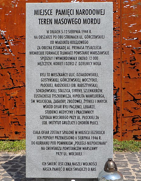 Miejsce pamięci na ulicy Górczewskiej