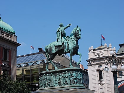 prince mihailo monument belgrad