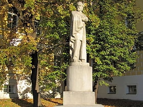 Monuments to Herzen and Ogaryov on Mokhovaya Street