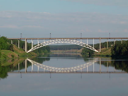 rail bridge over the iset river kamensk uralski