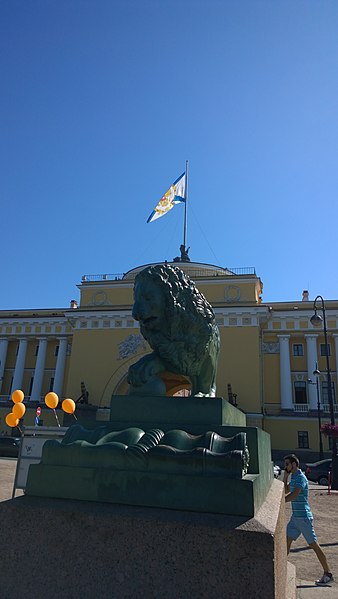 Lions at the Dvortsovaya pier