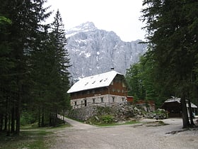 Aljaž Lodge in the Vrata Valley
