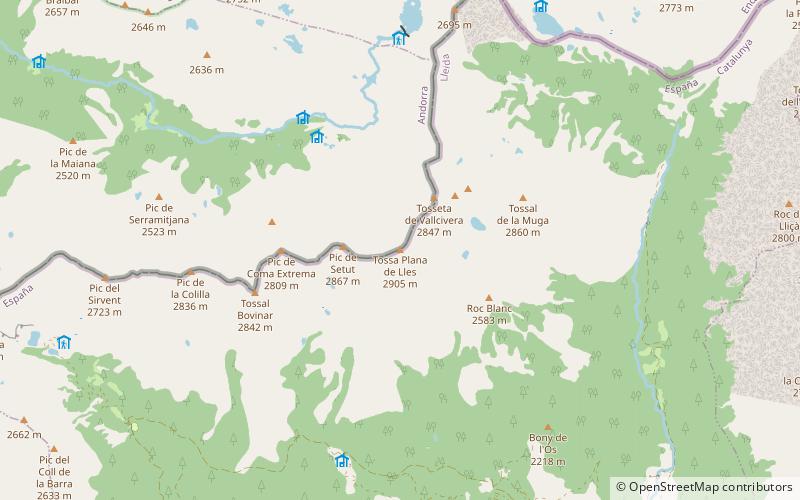 Pic de la Portelleta location map