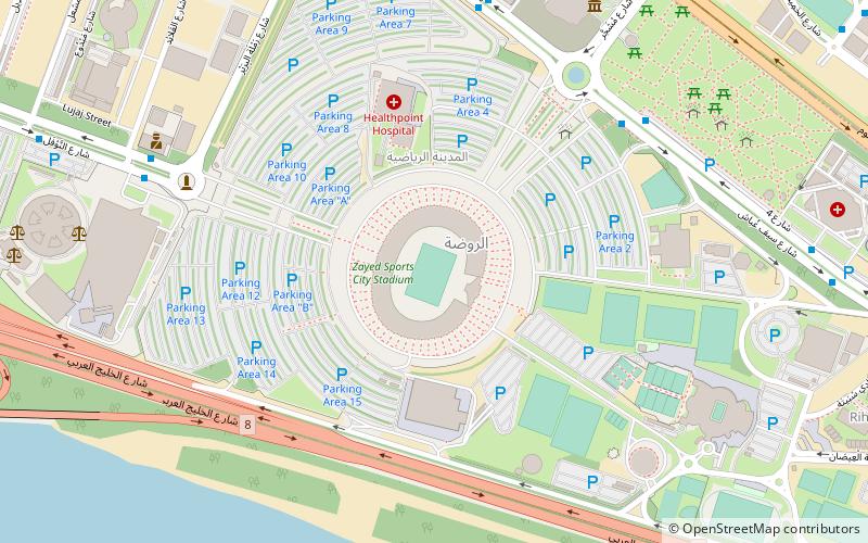 Zayed Sports City Stadium location map