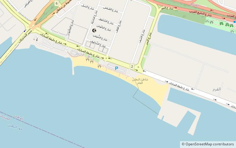 Al Bateen Public Beach location map