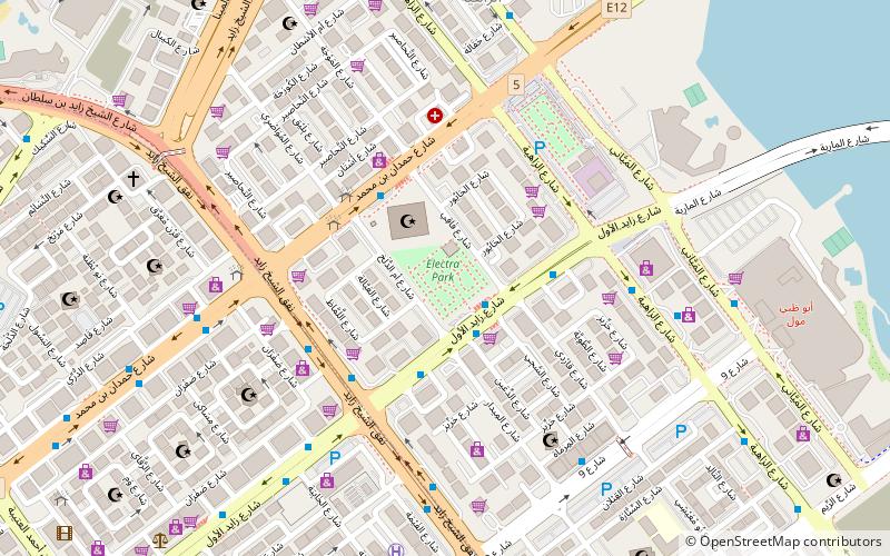 electra park abu zabi location map