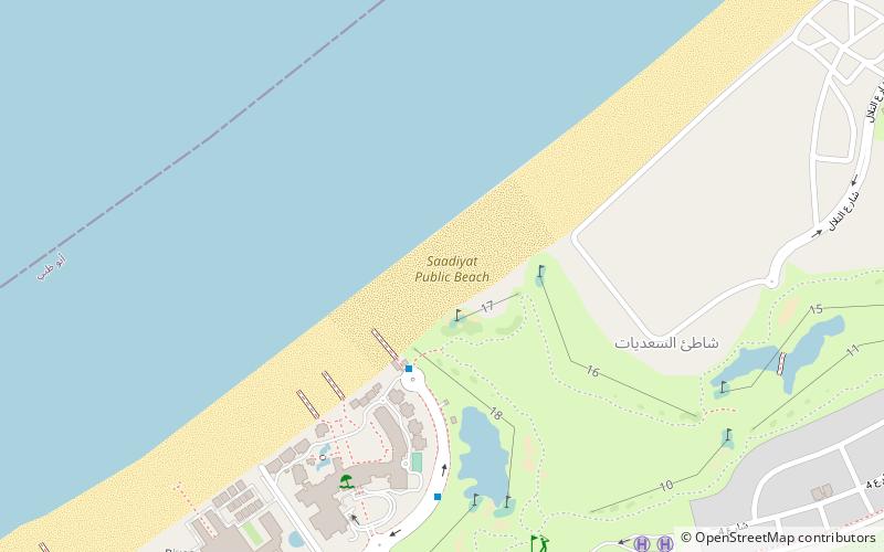 Saadiyat Public Beach location map
