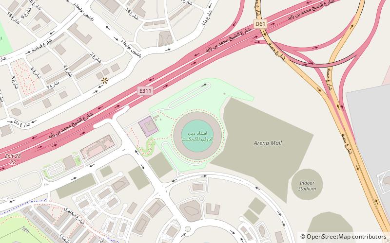 Dubai International Cricket Stadium location map