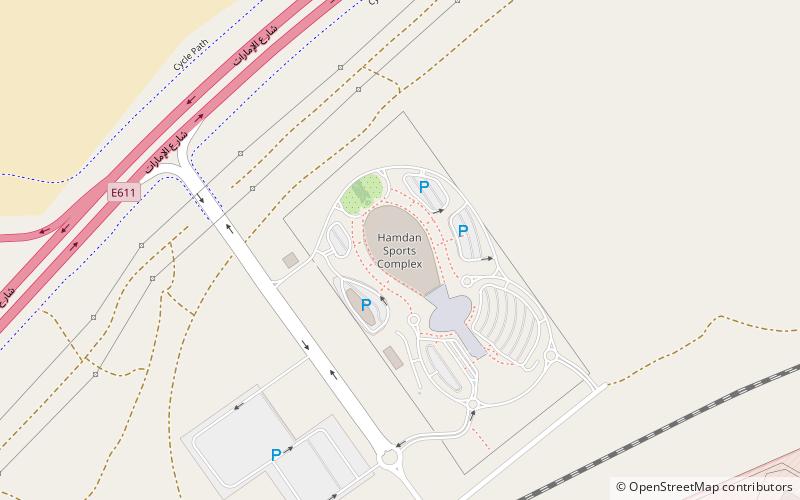 complejo deportivo de dubai location map