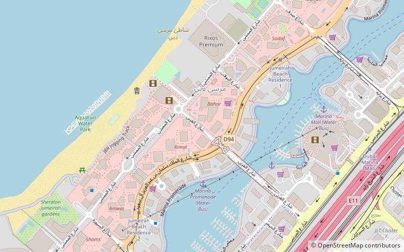 Jumeirah Beach Residence location map