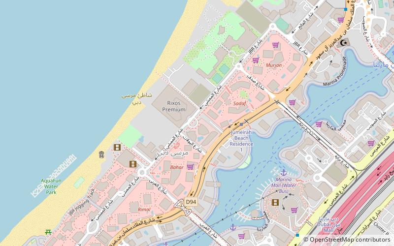marina arcade dubai location map