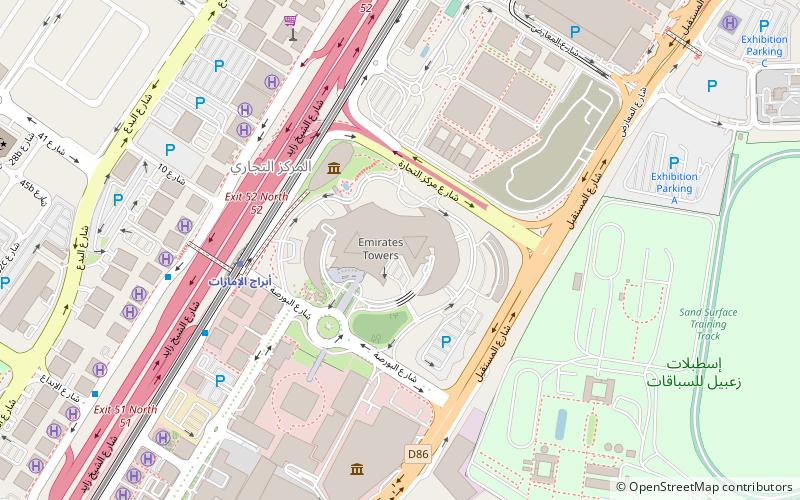 Emirates Office Tower location map