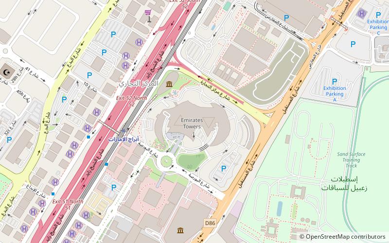 Emirates Towers location map