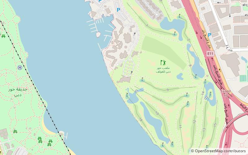 dubai creek golf yacht club location map