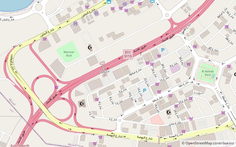 ansar mall szardza location map