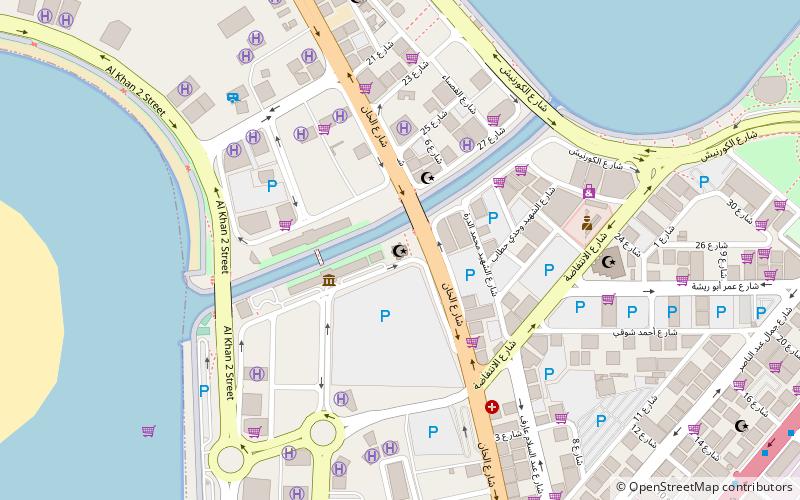 al qasba mosque charjah location map