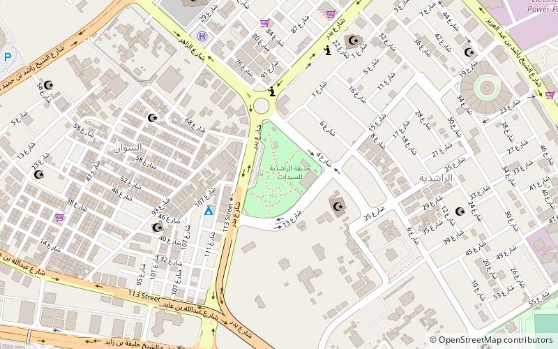 al rashidiyah park for ladies ajman location map