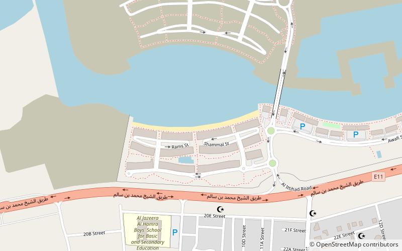 mina al arab granada beach ras al khaymah location map