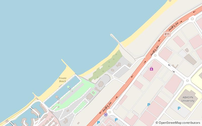 private beach ras al chajma location map