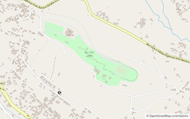 Paghman Hill Castle location map