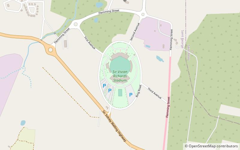 Estadio Sir Vivian Richards location map
