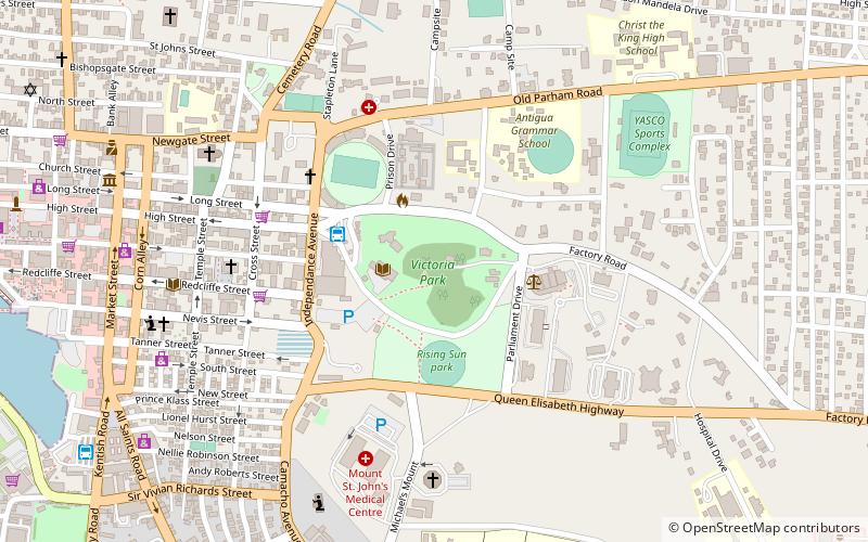 victoria park saint johns location map