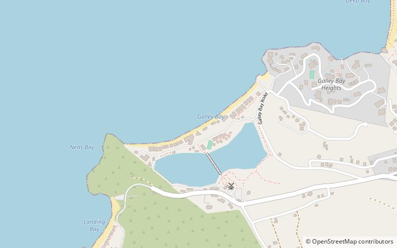 galley bay beach saint johns location map
