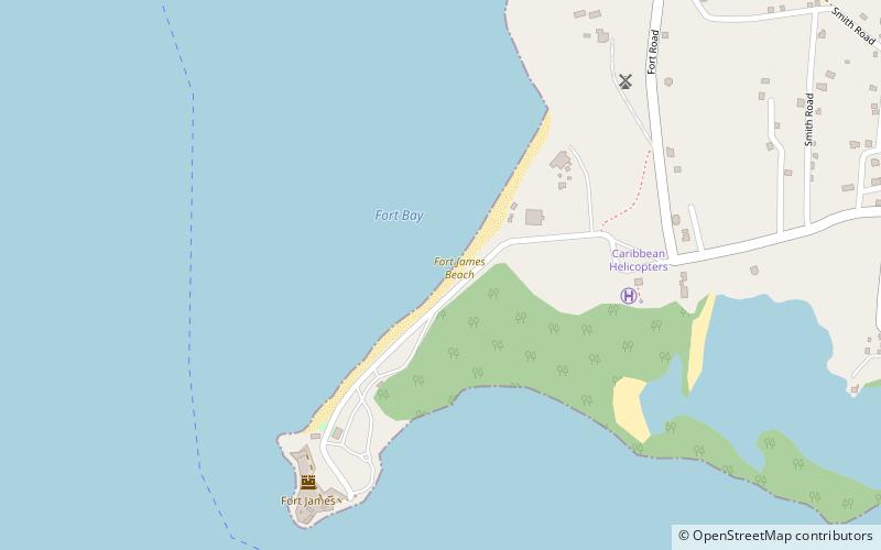 fort james beach saint johns location map